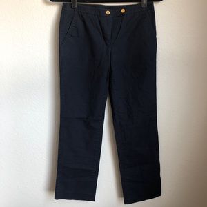 Tory Burch Womens Cotton Pants With Gold Buttons